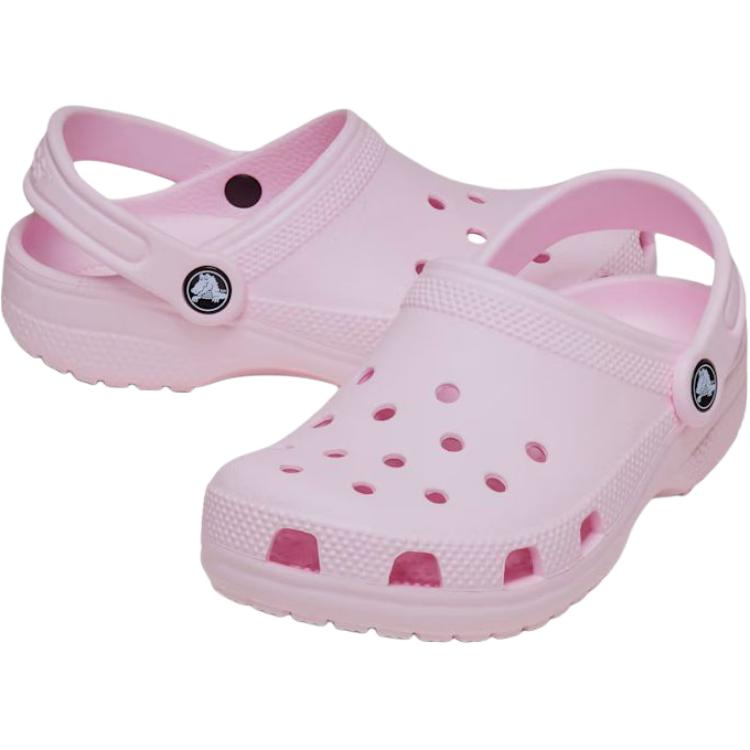 Классические дышащие легкие амортизирующие низкие детские сандалии Clog Crocs, розовый — фото 3
