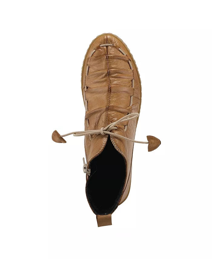 Туфли Nespea Premium Leather на танкетке с эластичной завязкой и съемной стелькой Spring Step, загар/бежевый — фото 3