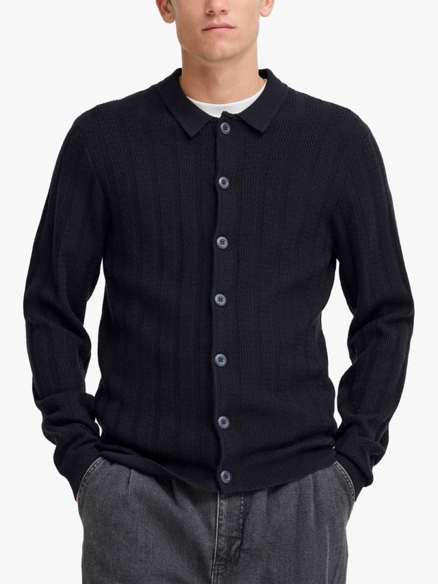 

Боссе кардиган с воротником из кабельной вязки Casual Friday, Dark Navy