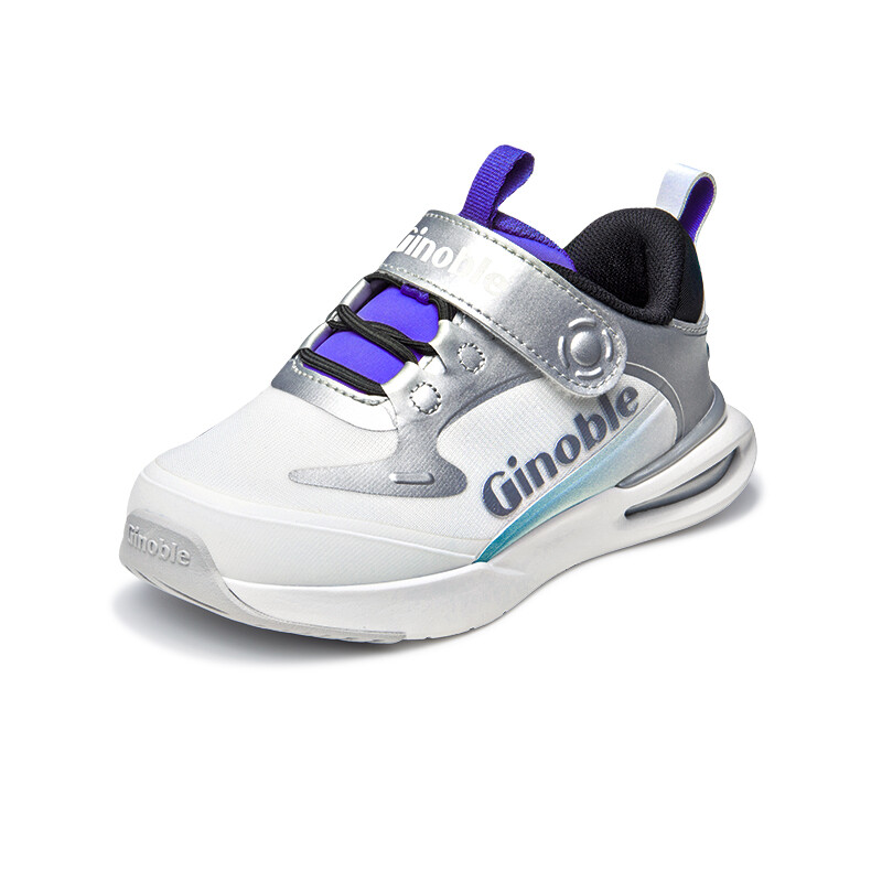 

Обувь для малышей, кроссовки Ginoble, цвет White/Silver/Ice Blue/Black