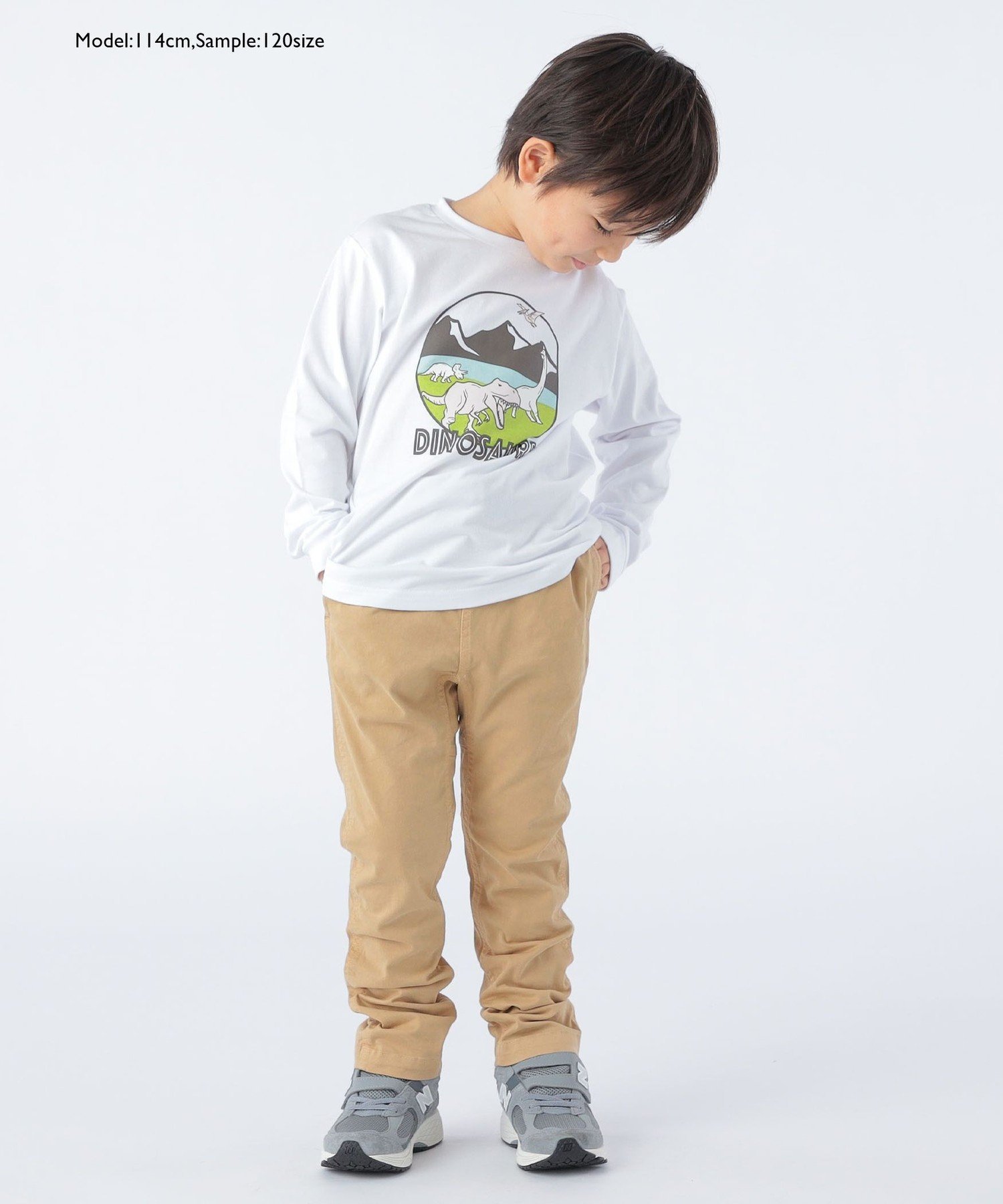 Gramicci: 100-160 см / Узкие эластичные брюки SHIPS KIDS, Khaki — фото 4