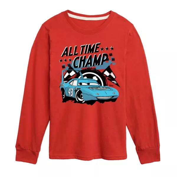 Футболка с длинным рукавом S cars boys 8-20 "Чемпион на все времена" Disney / Pixar, красный