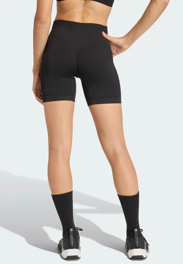 Леггинсы для тренировок Adidas Performance Workout essentials knit scrunch 5 inch, черный — фото 3
