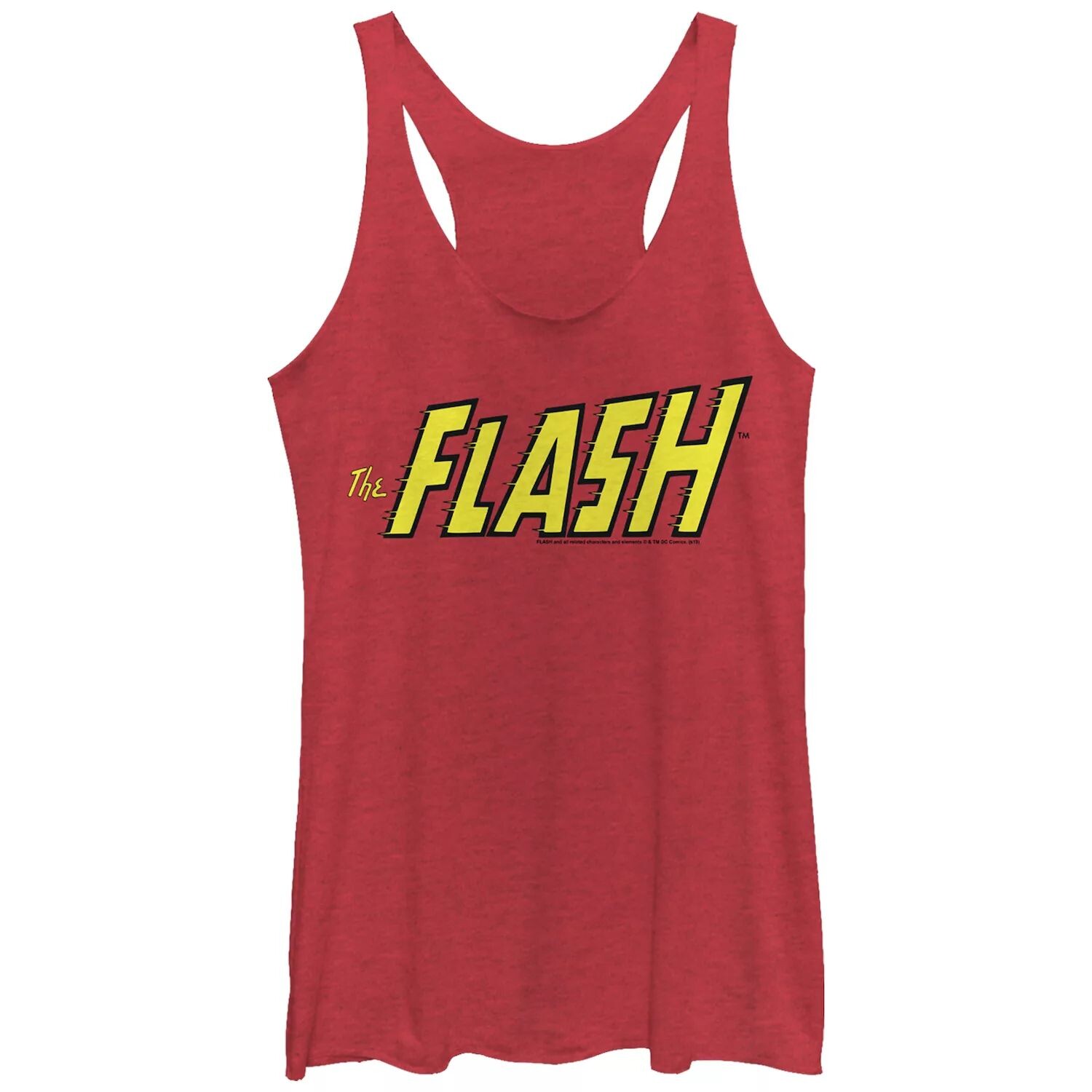 

Классический текстовый постер The Flash для юниоров. Майка Tri-Blend Racerback. DC Comics