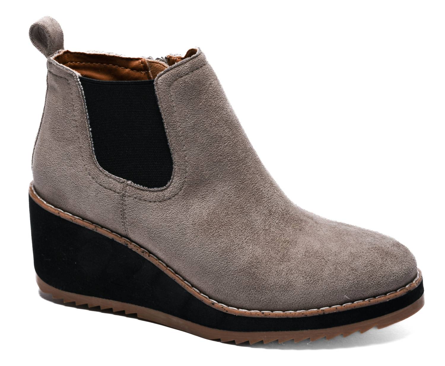 Женские ботильоны Love You A Latte из серой замши Corkys Footwear, серый