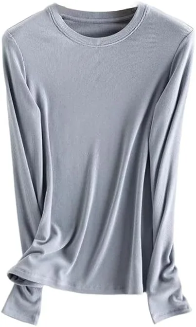 

Зимняя женская блузка из шелка и вискозы с длинным рукавом Rfmfkkg