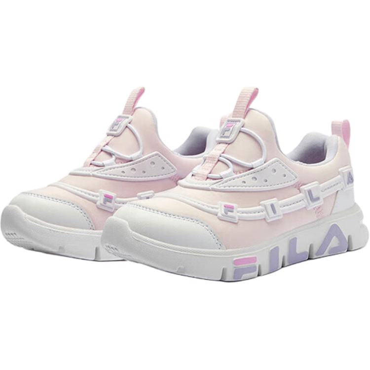 FILA KIDS Скользостойкие противоударные низкие детские тренировочные туфли pink white для детей 3-7 лет — фото 4
