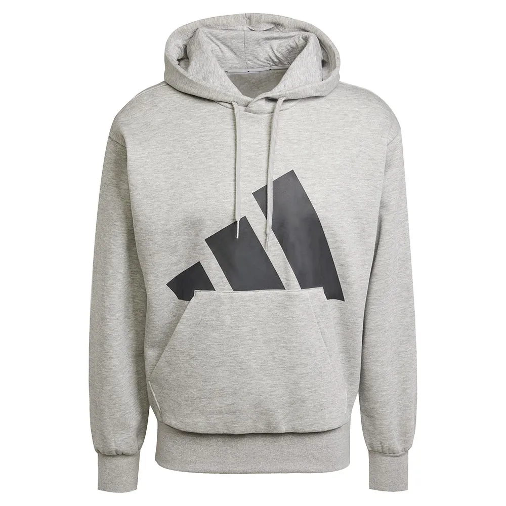Худи adidas Essentials Big Logo Fleece, серый — фото 3