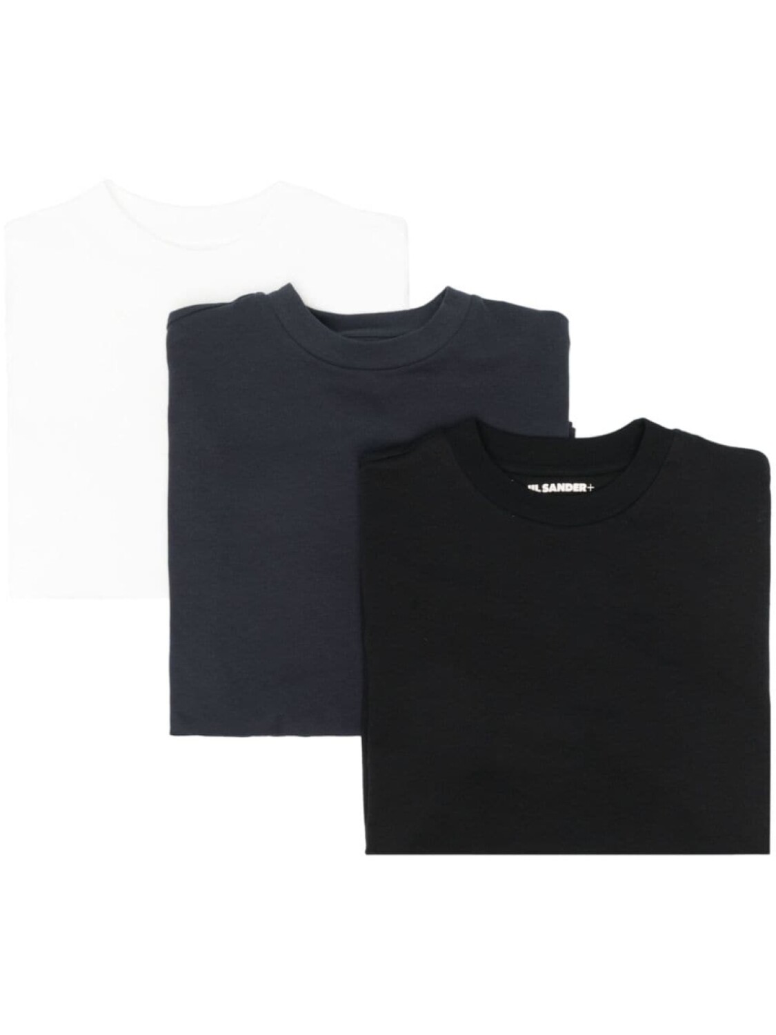 

Jil Sander комплект из трех футболок с нашивкой-логотипом, черный