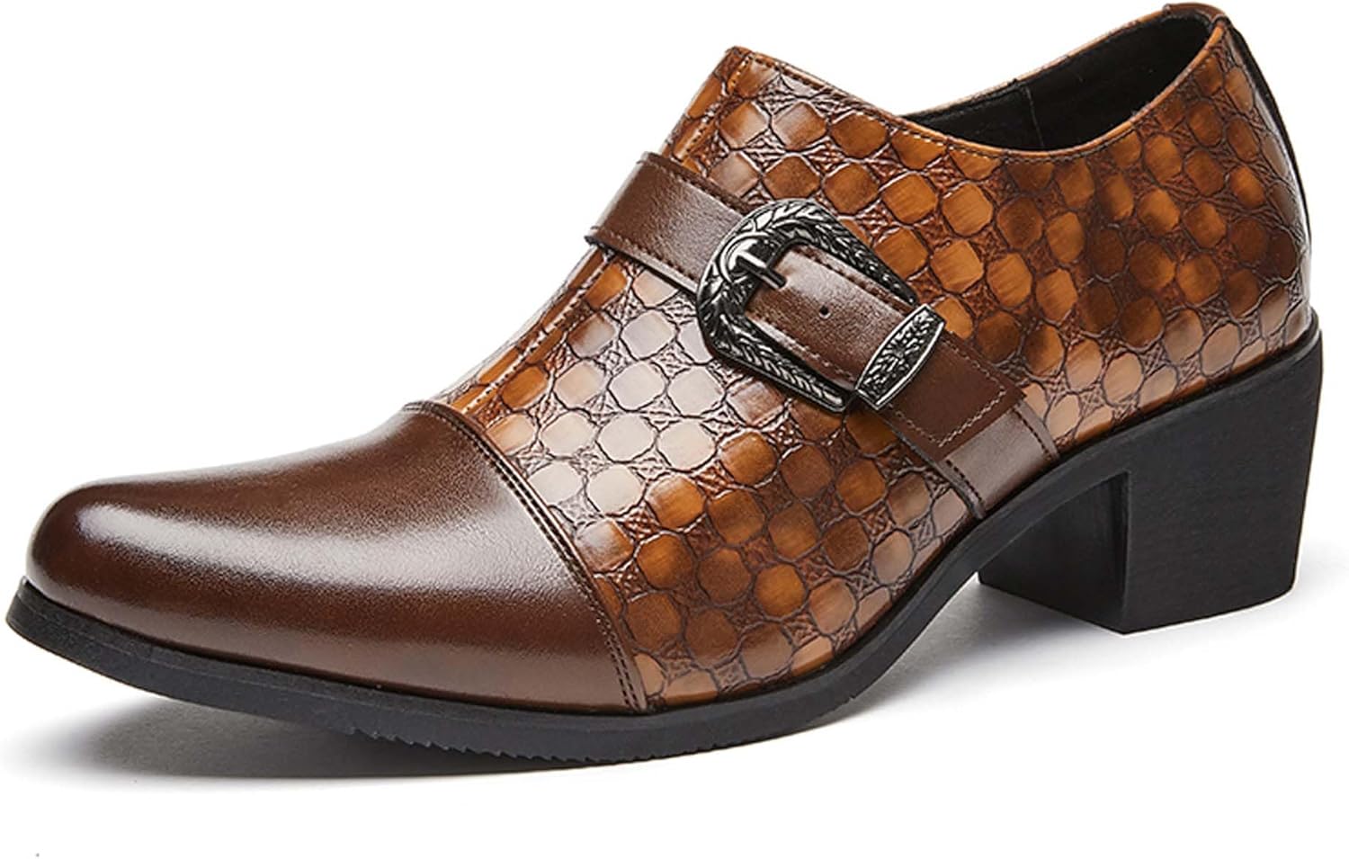 

Мужские оксфорды с толстой подошвой, модные туфли с заостренным носком, деловые формальные туфли, противоскользящие ботинки челси, подходят для банкетов, вечеринок и свадеб Generic, коричневый