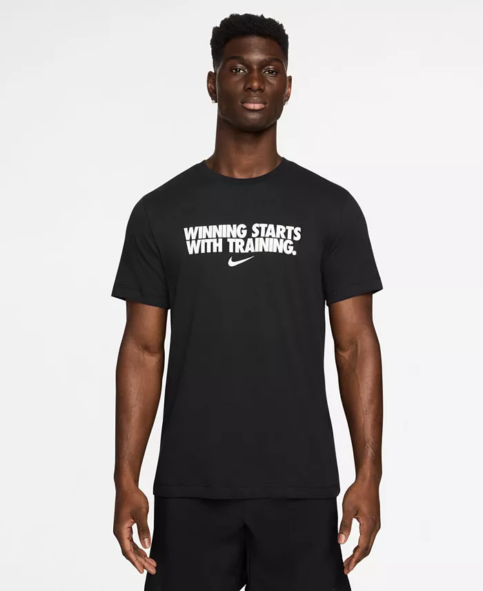 

Мужская футболка Dri-Fit легкая и дышащая Nike, черный