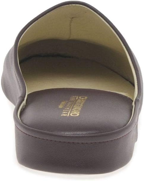 Мужские кожаные тапочки Relax Slippers Gavin, бордовый — фото 2