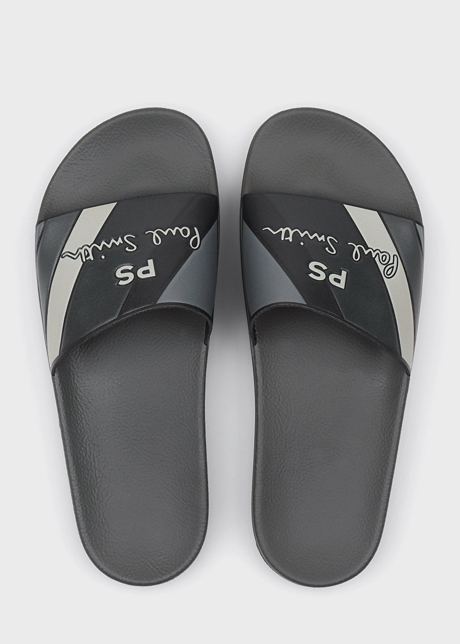 Сандалии для душа с логотипом PS и зебровым принтом Ps Paul Smith, Dark Gray — фото 3
