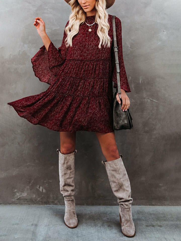 

Короткое платье Milan Kiss Kleid, цвет Bordeaux/Bunt