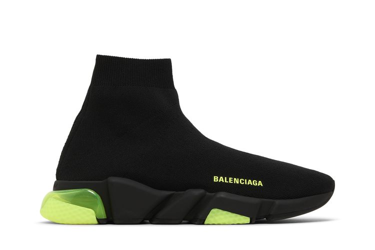

Кроссовки Balenciaga Speed Trainer 'Clear Sole - Black Yellow Fluo', черный