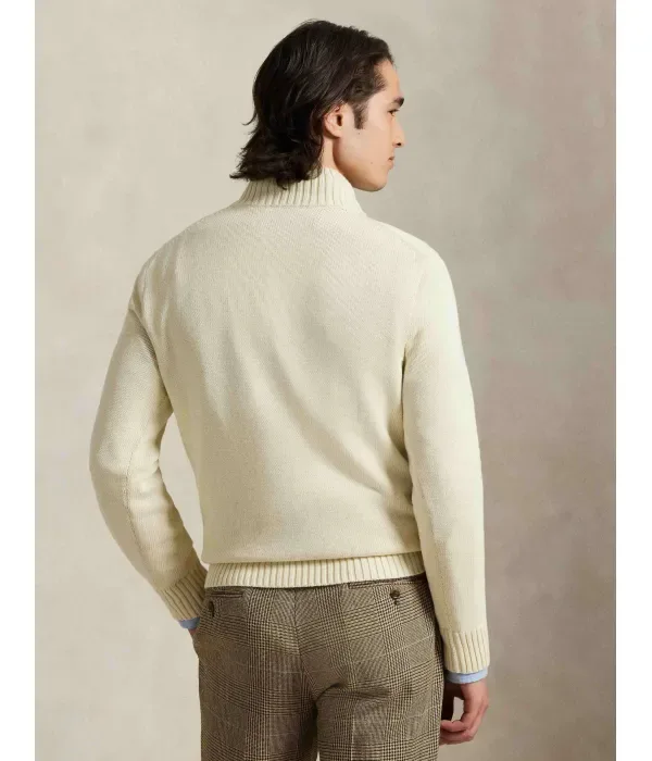 Свитер regular fit Polo Ralph Lauren, кремовый — фото 3