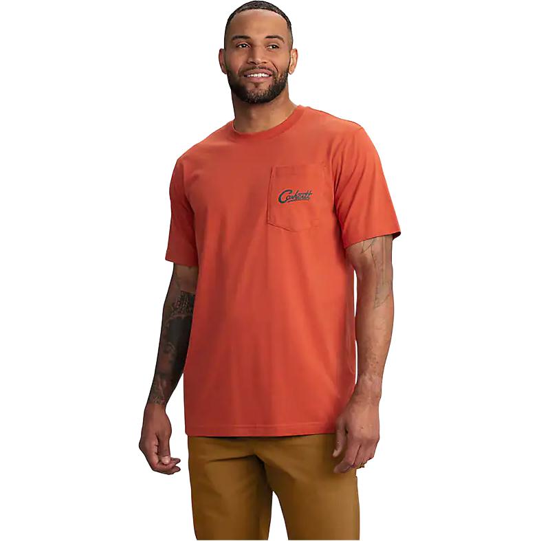 

Футболка Relaxed Fit с коротким рукавом и карманом Carhartt, красный