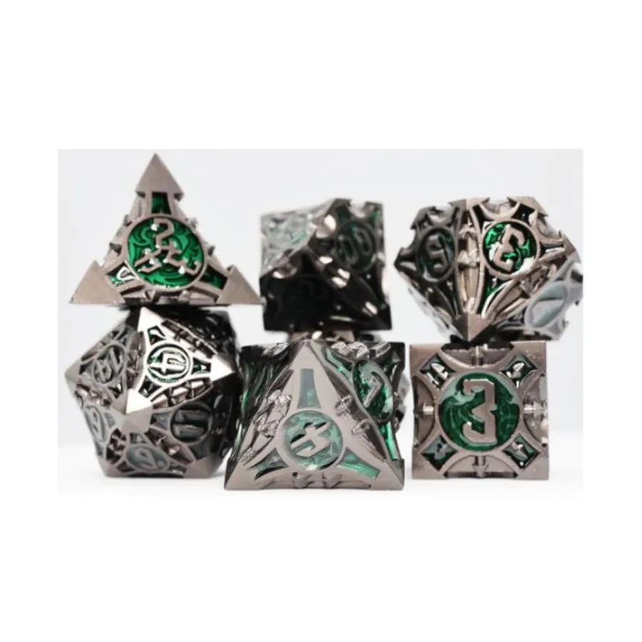 

Полигональный набор Arrow — Болото (7), Dice Sets - Metal (Foam Brain Games)