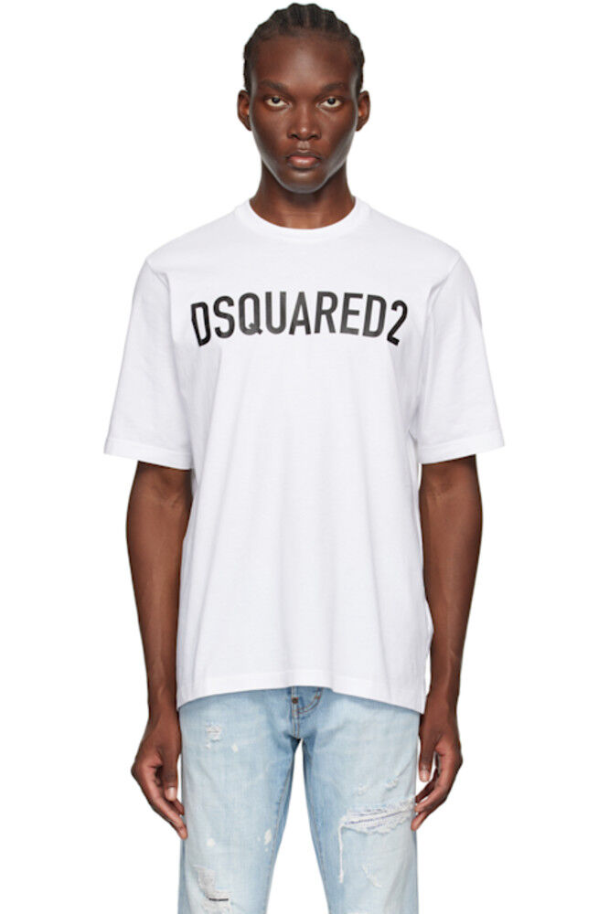 

Белая футболка свободного кроя Dsquared2