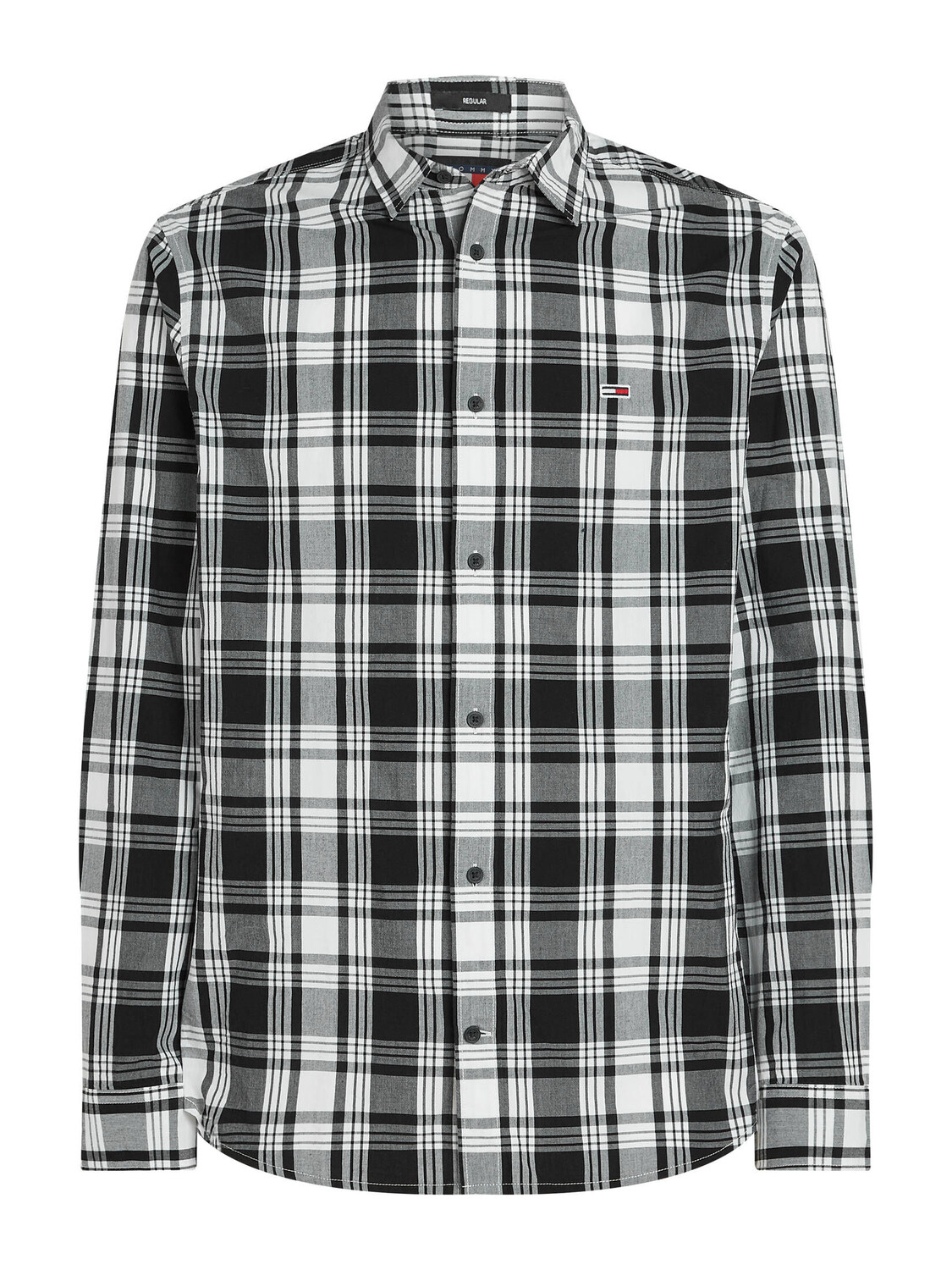 

Хлопковая рубашка Tommy Jeans, черный