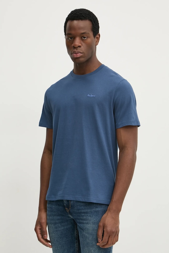 

Хлопковая футболка Connor Pepe Jeans, синий