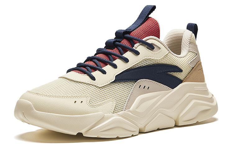 Кроссовки ANTA Life Collection Lifestyle Shoes Men Low-top Light Beige / New Ink Blue / Dust Red, красный — фото 2