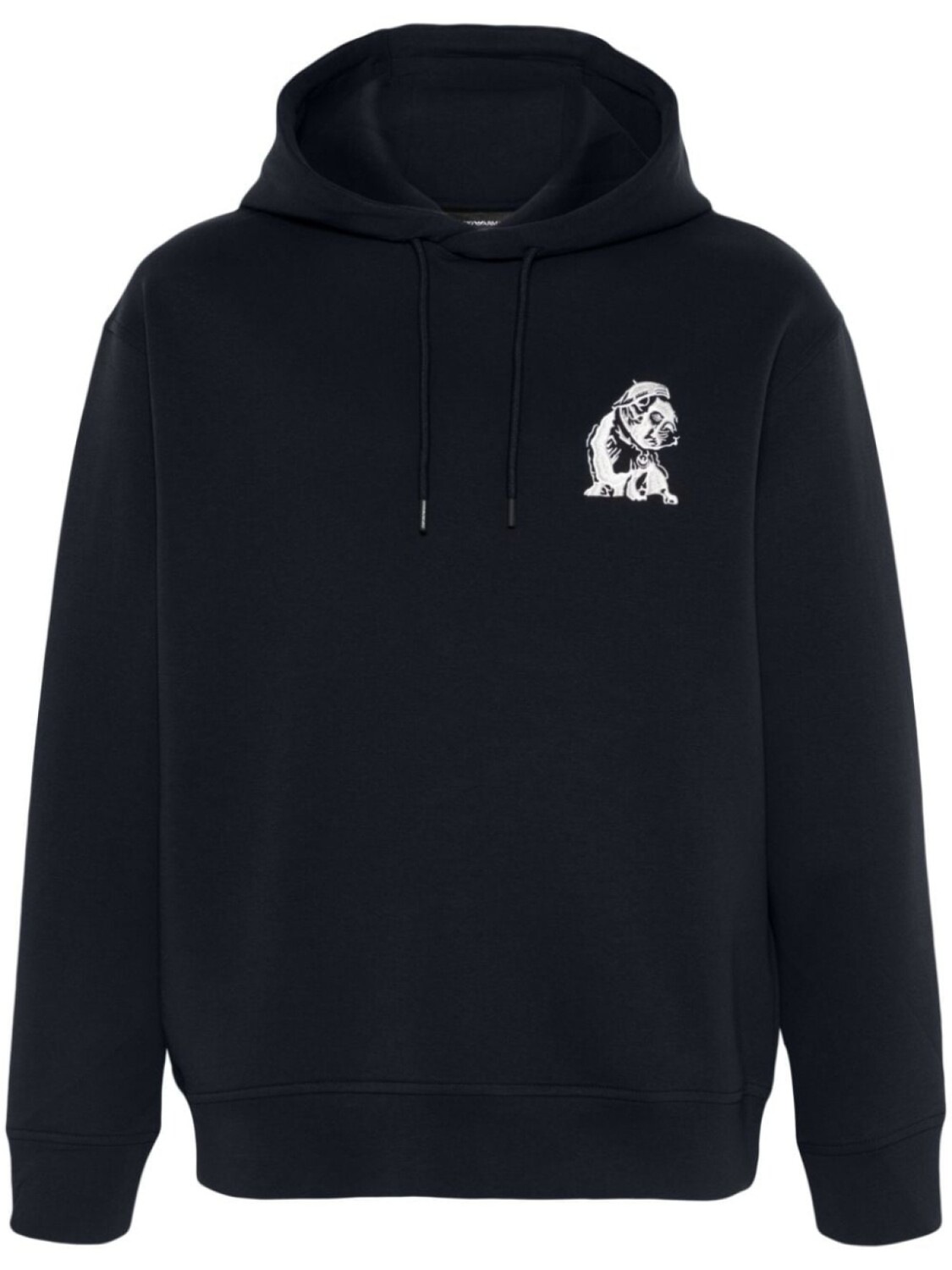 

Emporio Armani худи с вышивкой French Bulldog, синий