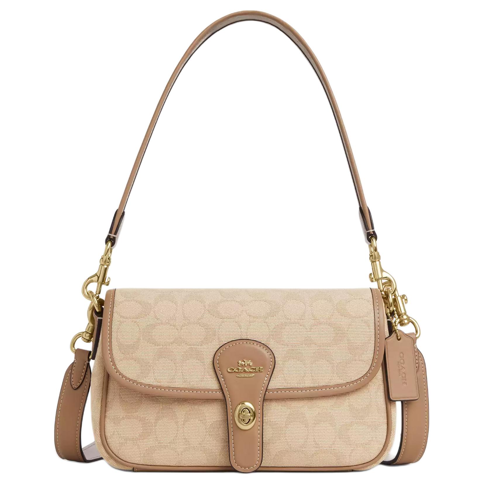 

COACH Хади Тканевый портативный кроссбоди через плечо для женщин Темный натуральный