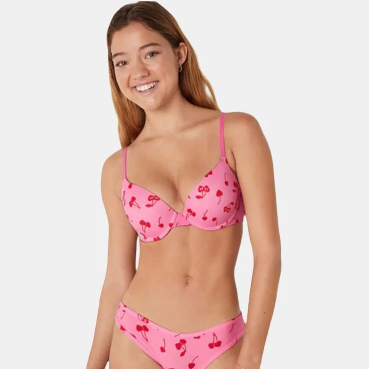 Victoria's Secret Бюстгальтер женский Sweet Limited PINK Girlish Bra с вишневым принтом — фото 3