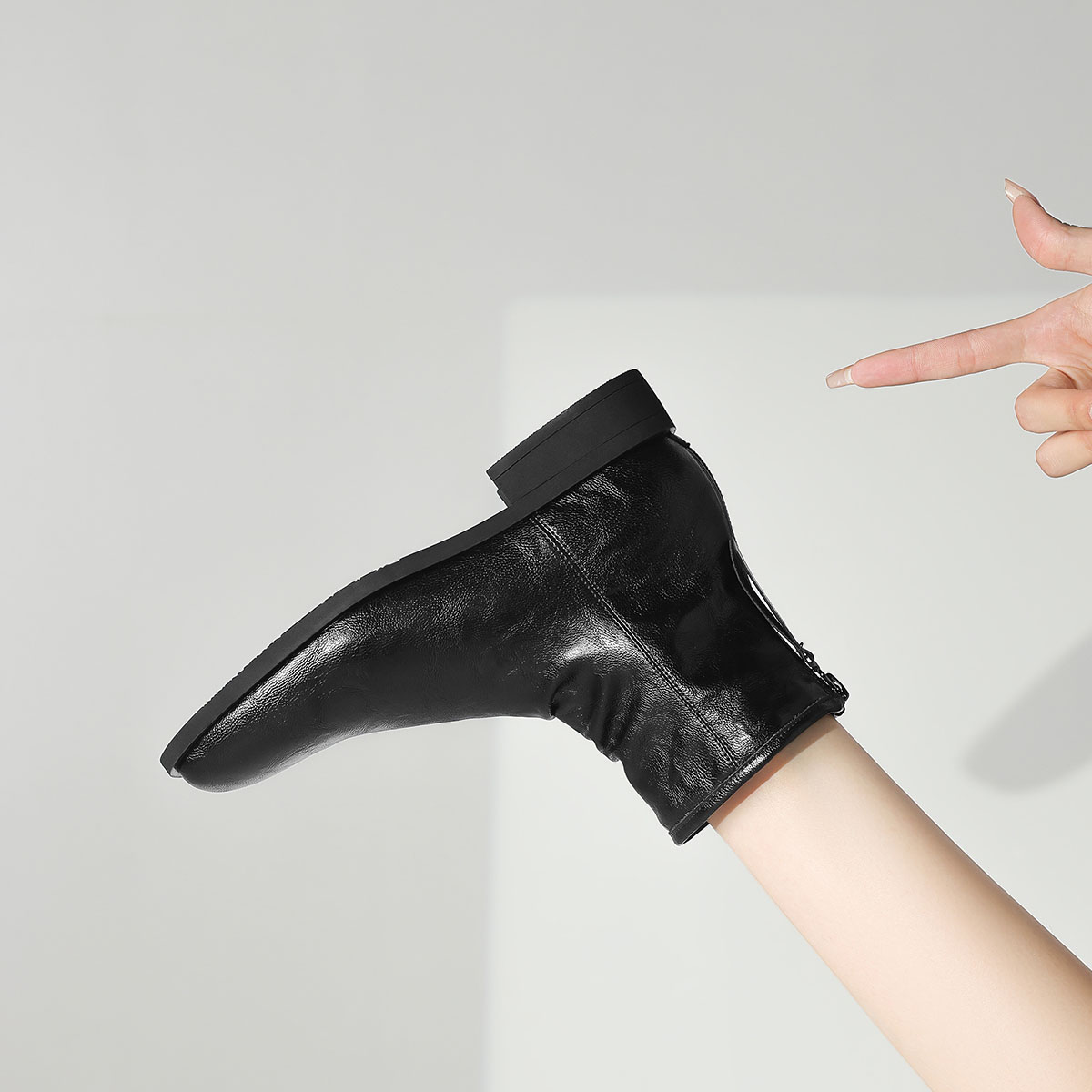 JOSINY Женские черные угги на меху, цвет Black (Fleece-Lined) — фото 4