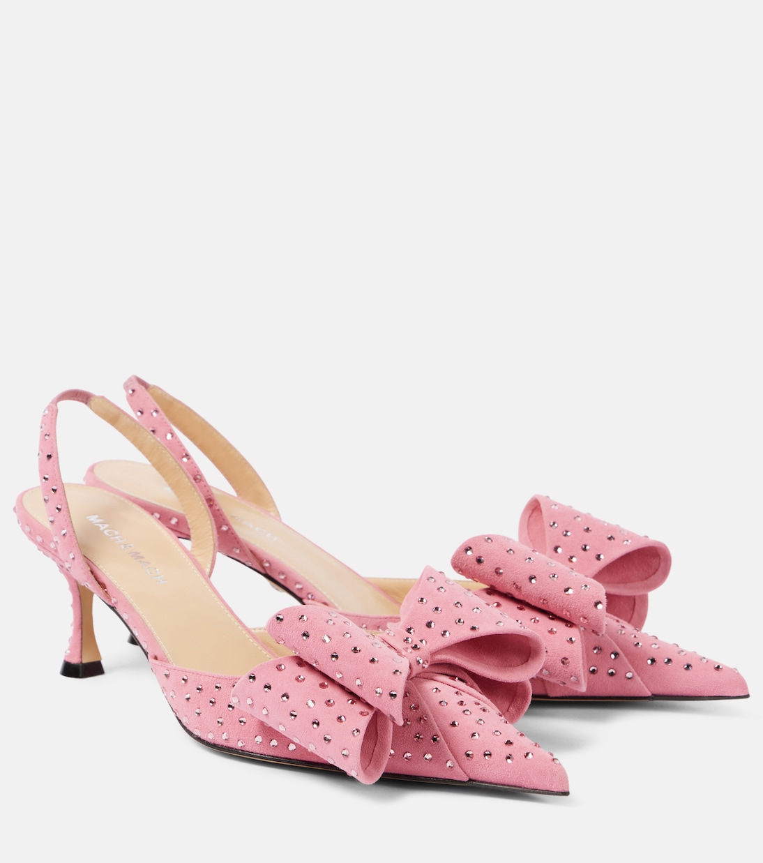 Туфли Le Cadeau замшевые с пяткой на пятке Mach & Mach, Dark Pink