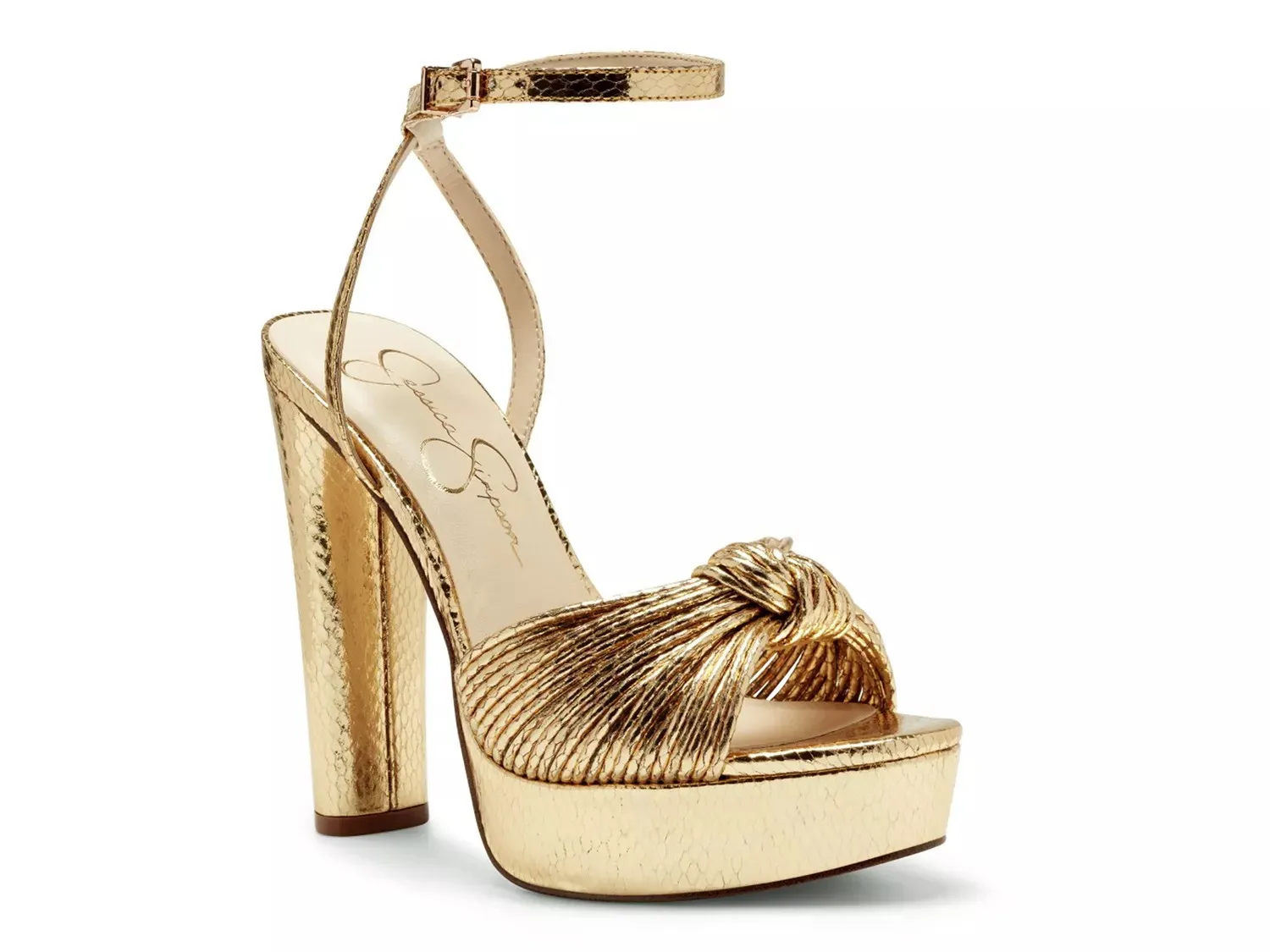 Сандалии Jessica Simpson Immie Platform, золотистый металлик