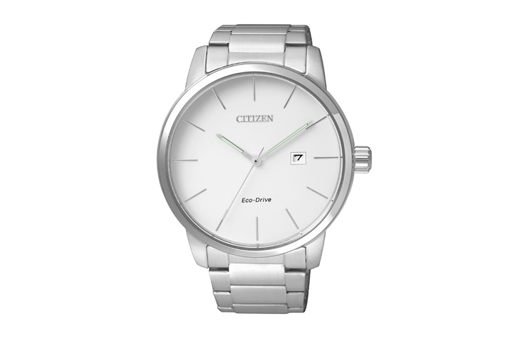 

CITIZEN Часы Solar Quartz Movement Stainless Steel Strap Watch 43.8mm Men's Watch White Dial BM6960 56A, White Dial