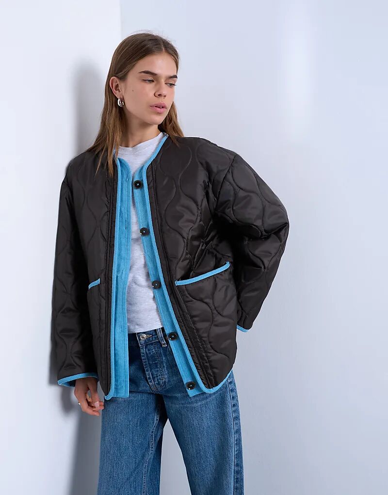 

Двухслойная куртка Topshop коричневого цвета