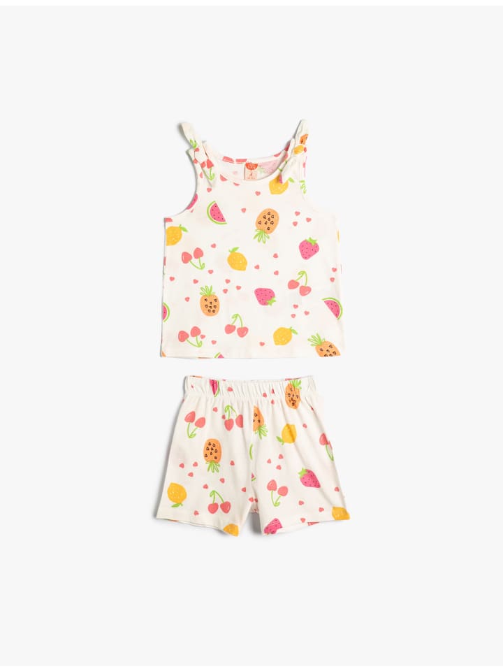 

Комплект из 2 предметов: футболка/шорты в цвете экрю KOTON