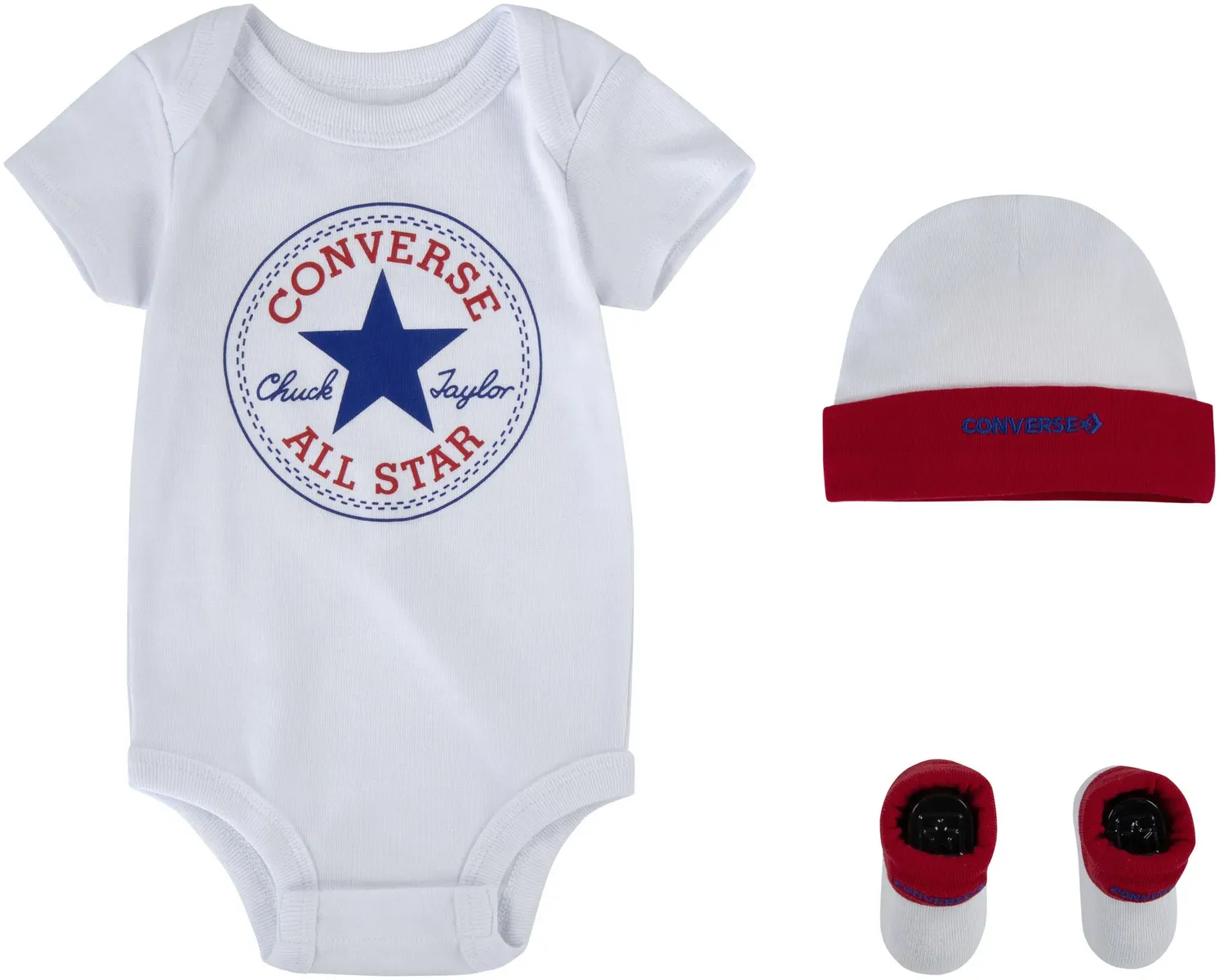 

Пакет начального оснащения Converse "CLASSIC CTP INFANT HAT BODYSUIT BOO", красный