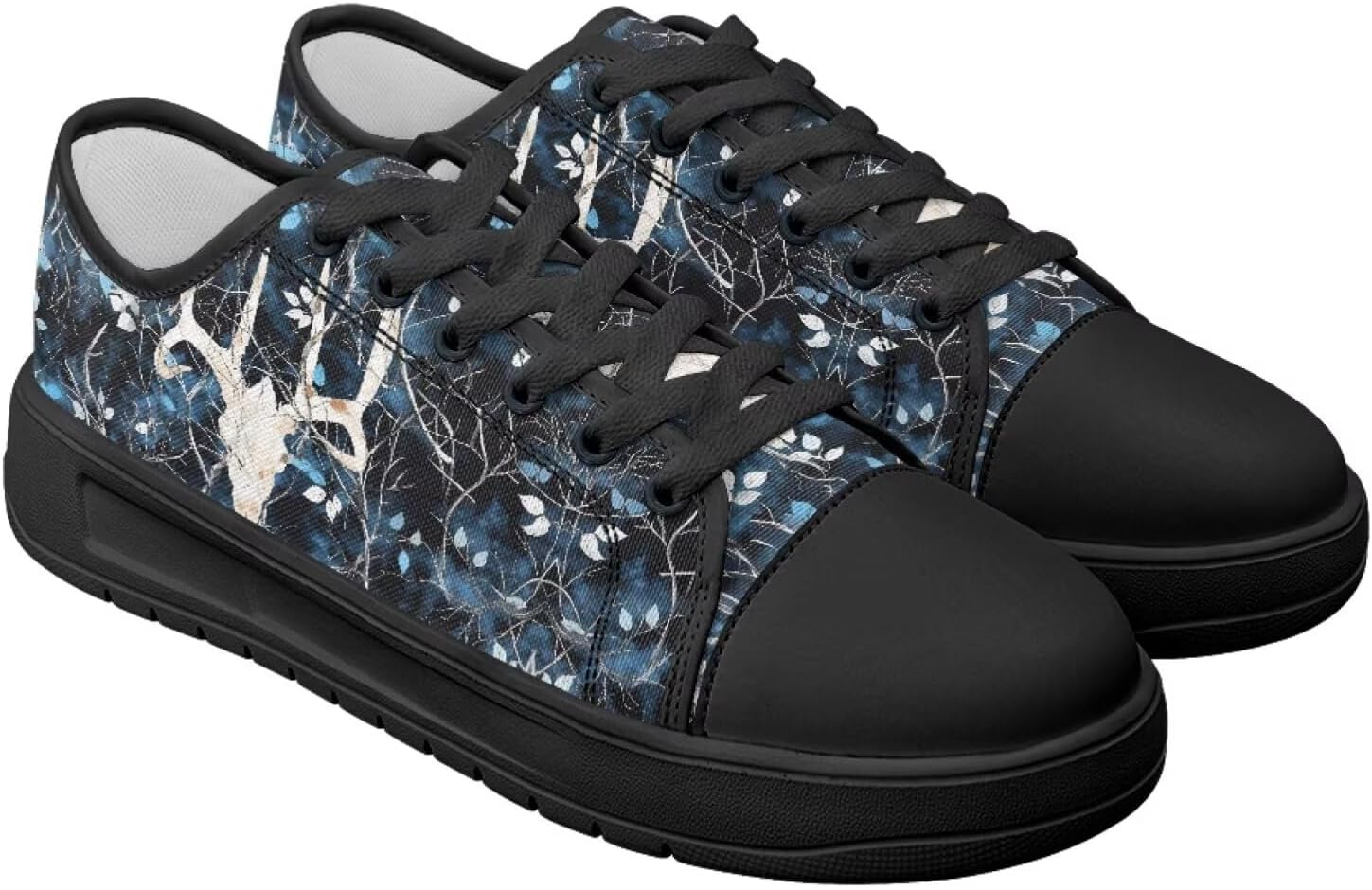 

Кеды Canvar для женщин и мужчин, со шнуровкой, низкие, на платформе, для ходьбы, походов и бега Estailounic, Camo Deer Hunting