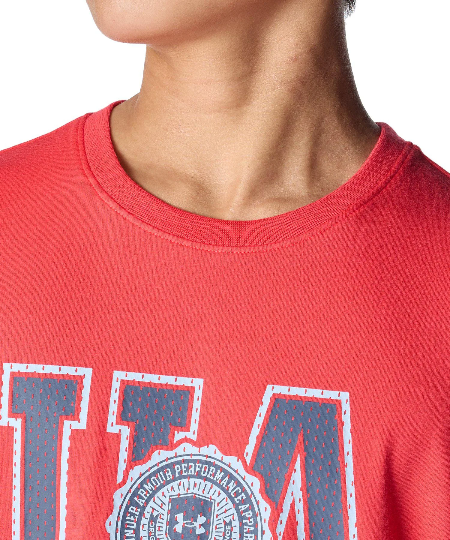 Детская футболка с длинным рукавом из хлопка Varsity Logo UNDER ARMOUR — фото 4