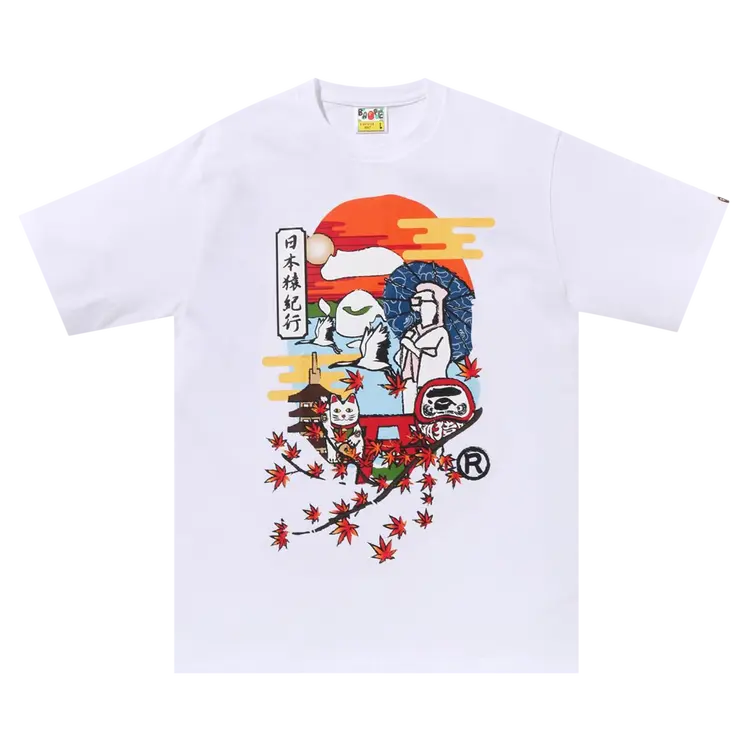 

Футболка BAPE Japan Culture Ape Head 'White', белый