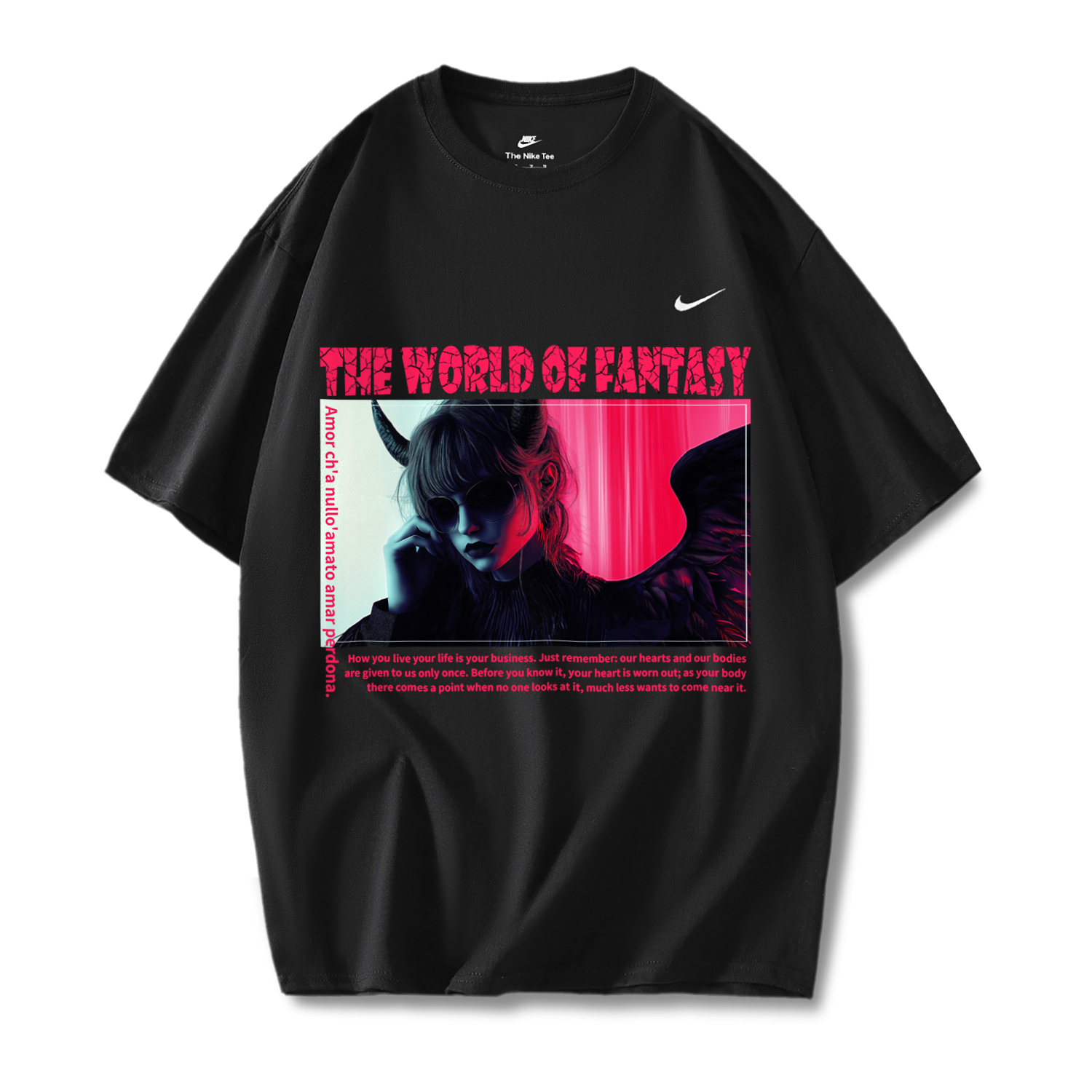 

Футболка спортивная унисекс черная Nike, Black Desire Angel B