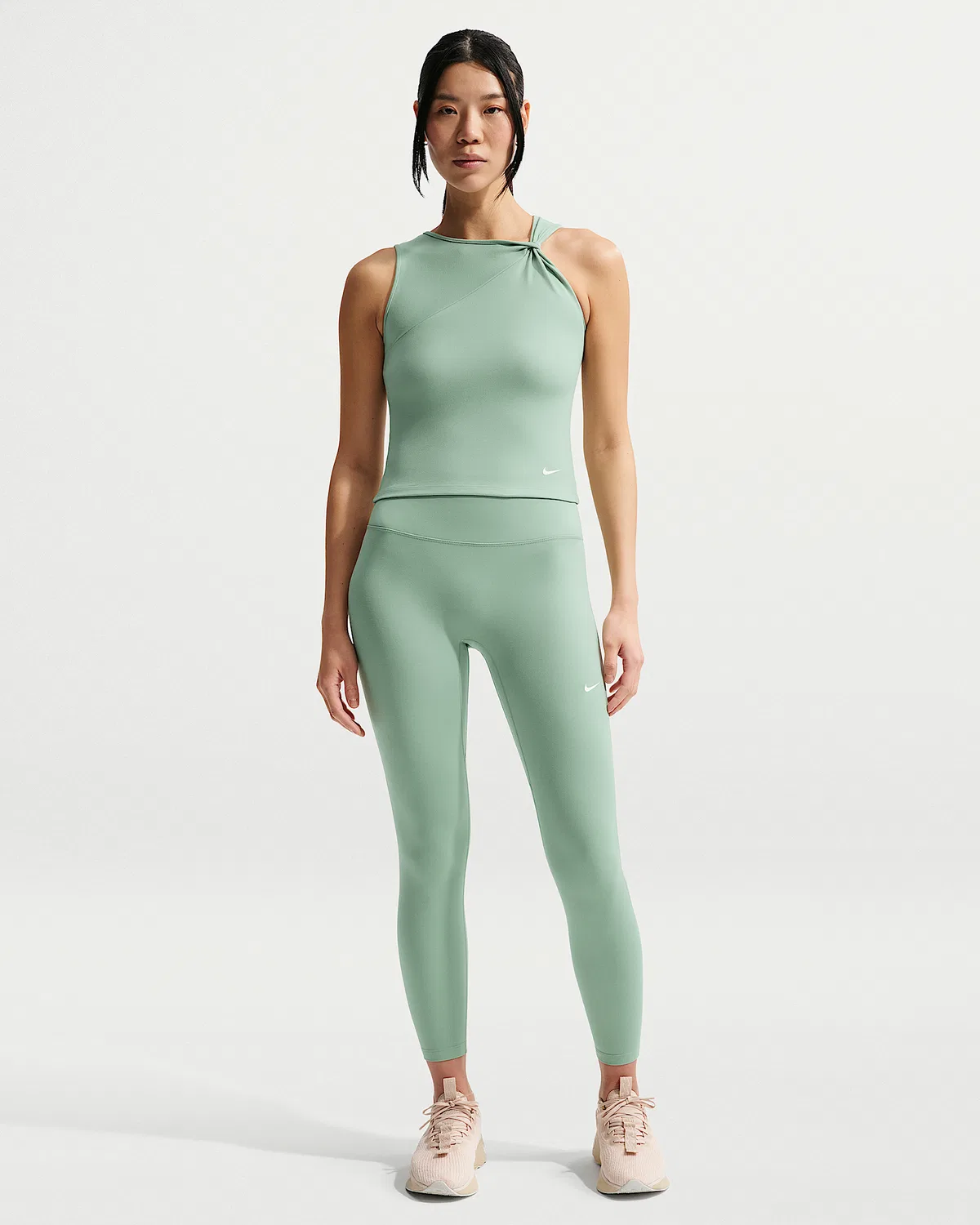Женский топ-майка Nike One Dri-FIT, Steam/White — фото 4