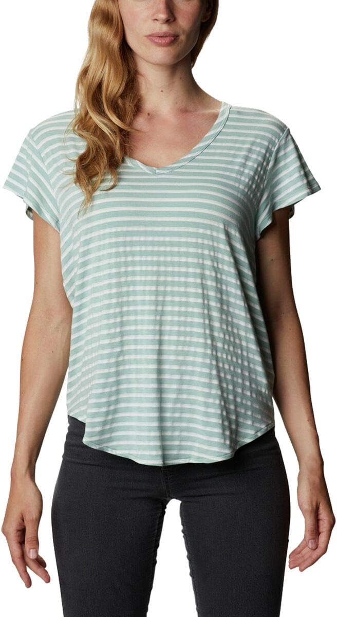 

Женская свободная футболка Columbia Essential Elements с коротким рукавом, Aqua Tone Space Dye Stripe, Синий, Женская свободная футболка Columbia Essential Elements с коротким рукавом, Aqua Tone Space Dye Stripe