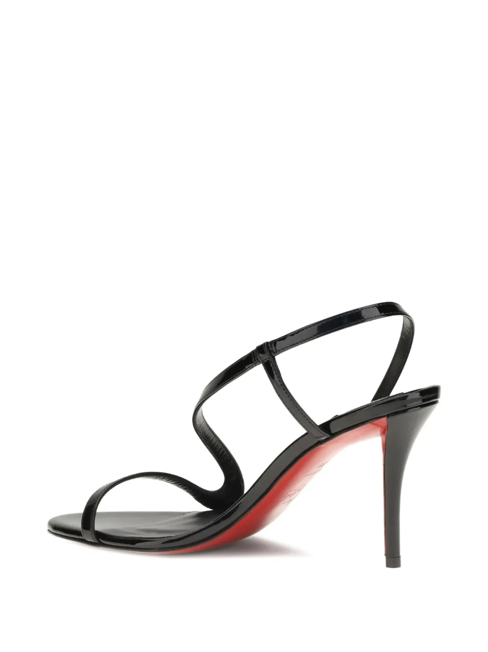 80-миллиметровые кожаные сандалии Rosa Z с открытой пяткой Christian Louboutin, черный — фото 4