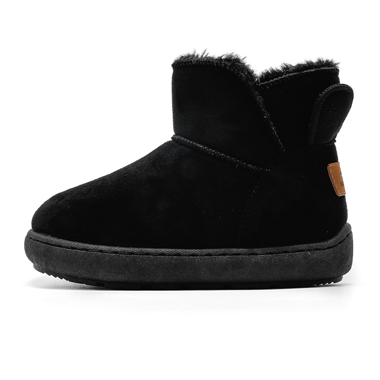 

Утепленные высокие детские снежные ботинки с увеличенной высотой, устойчивые к истиранию ткани WARRIOR, черный