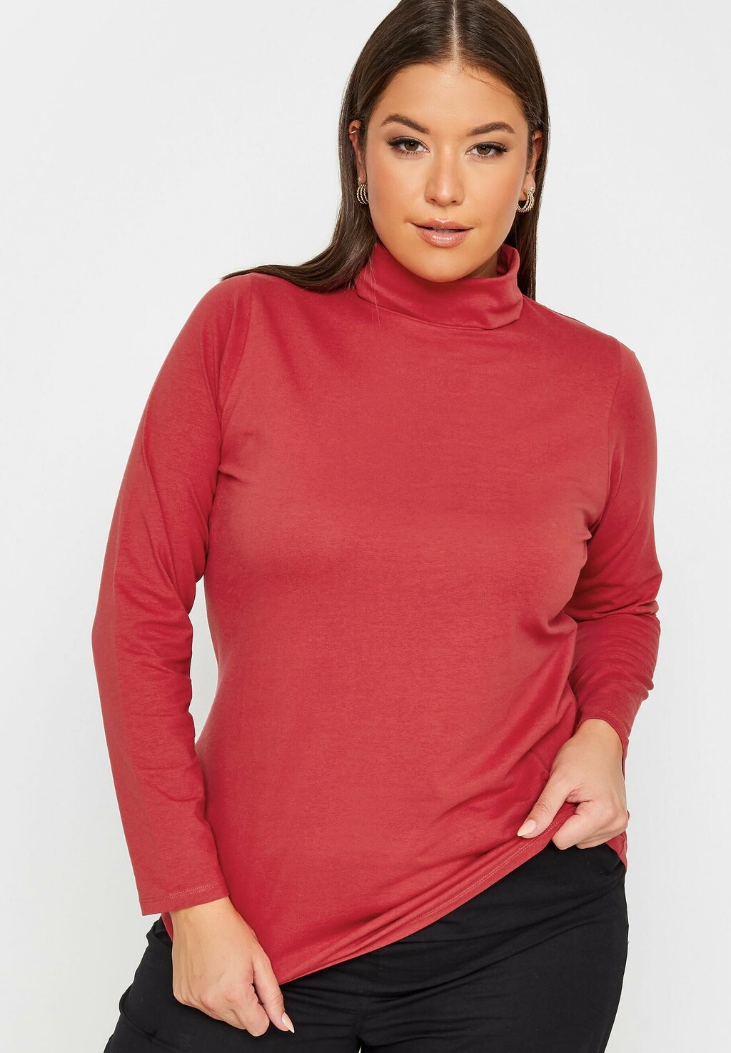 

Футболка с длинным рукавом Turtle Neck Yours Clothing, красный