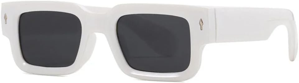 

Ретро-солнцезащитные очки для мужчин и женщин, винтажные солнцезащитные очки с заклепками, модные солнцезащитные очки с защитой от УФ-излучения UV400 KTUCN, White Black