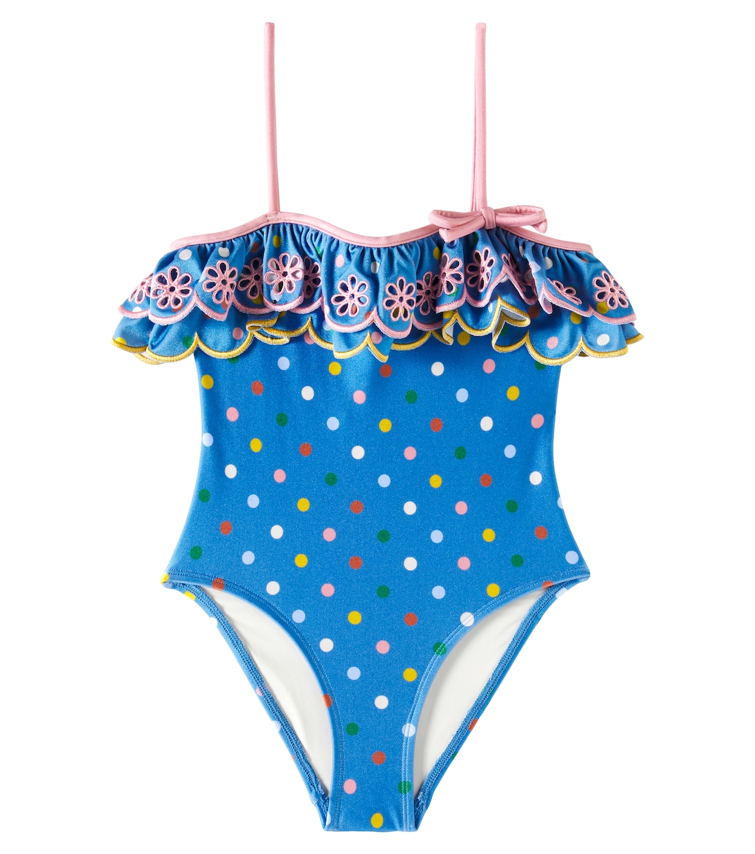 

Купальник Everley с вышивкой в горошек Zimmermann Kids, Blue Polka Dot