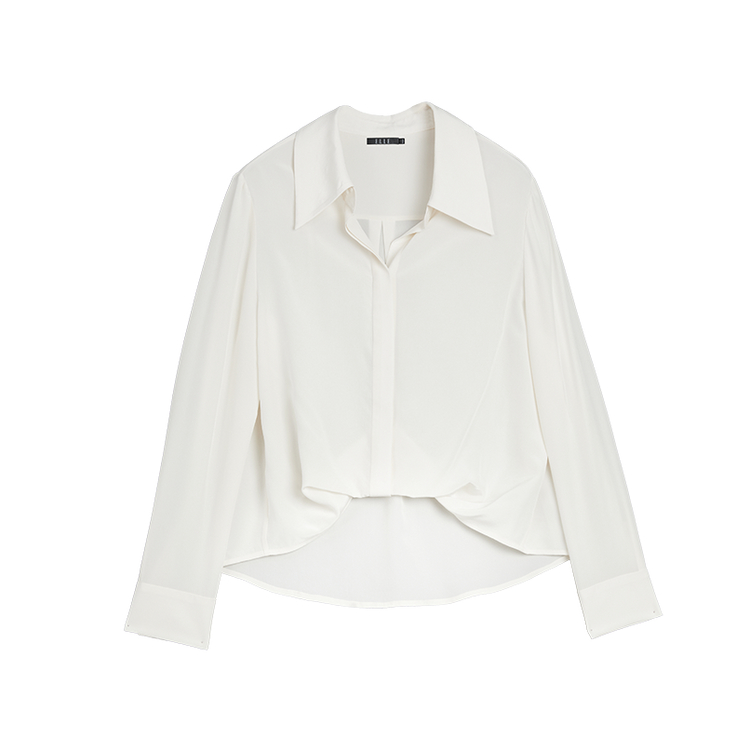 

ELLE Женская рубашка V-образного выреза цвета apricot