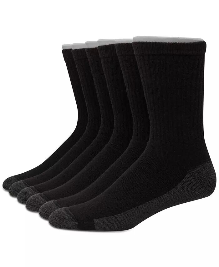 

Мужские 6-Пк. Носки для экипажа Ultimate Xtemp Ultra Cushion Hanes, черный