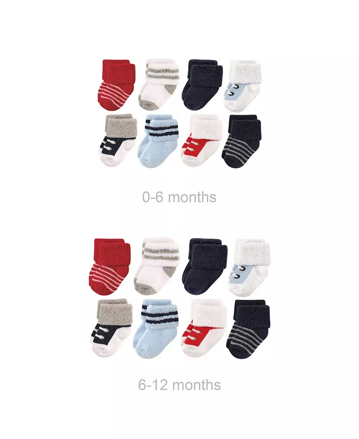 

Носки хлопковые махровые Baby Boys Grow with Me, синие спортивные, 0-6 и 6-12 месяцев Luvable Friends, красный